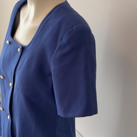 Vintage Front Buttoned Pure Virgin Wool Dress - Picture 3 of 14